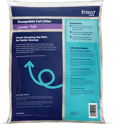 Show full view: Frisco Multi-Cat Lavender Fields Scented Clumping Clay Cat Litter, 40-lb bag slide 3 of 9