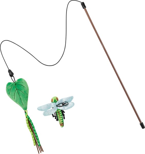 Frisco Holiday Interchangeable Teaser Wand Cat Toy with Catnip