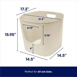 Frisco Leaf High-Sided Cat Litter Box, Large, 21-in slide 2 of 5