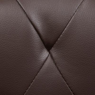 Show full view: Frisco Leatherette Tufted Sofa Cat & Dog Bed, Brown, Large slide 4 of 5