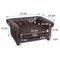 Show in main carousel: Frisco Leatherette Tufted Sofa Cat & Dog Bed, Brown, Medium slide 3 of 6