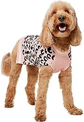 Frisco Leopard Print Dog & Cat Sweater, Pink, Large