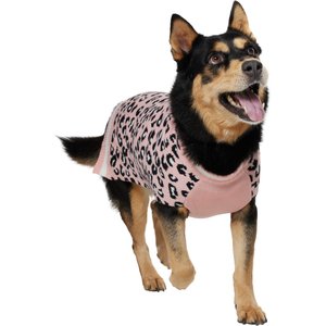 Frisco Leopard Print Dog & Cat Sweater, Pink, XX-Large