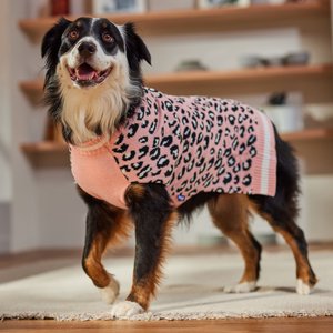 Frisco Leopard Print Dog & Cat Sweater, Pink, XX-Large