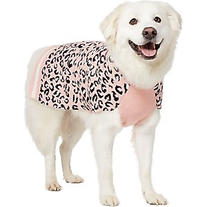Frisco Leopard Print Dog & Cat Sweater, Pink, XXX-Large
