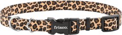 Frisco Leopard Print Polyester Dog Collar, Med: 14 to 20-in neck, 3/4-in W