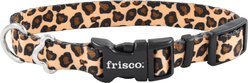 Frisco Leopard Print Polyester Dog Collar, XS: 8 to 12-in neck, 5/8-in W