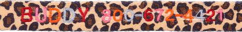 Show full view: Frisco Leopard Print Polyester Personalized Dog Collar, Large: 18 to 26-in neck, 1-in wide slide 3 of 6