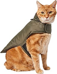 Frisco Lightweight Basic Dog & Cat Puffer, Green, X-Small
