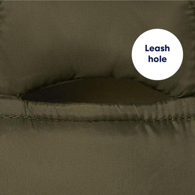 Show full view: Frisco Lightweight Basic Dog & Cat Puffer, Green, X-Small slide 7 of 12