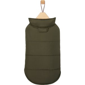 Frisco Lightweight Basic Dog & Cat Puffer, Green, X-Small