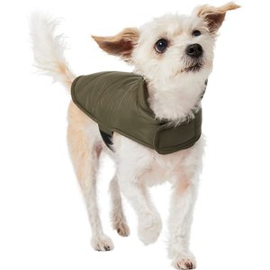 Frisco Lightweight Basic Dog & Cat Puffer, Green, X-Small