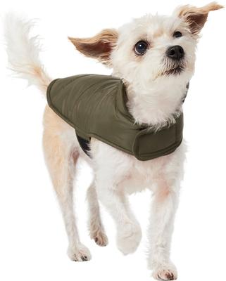 Show full view: Frisco Lightweight Basic Dog & Cat Puffer, Green, X-Small slide 3 of 12