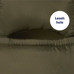 Frisco Lightweight Basic Dog & Cat Puffer, Green, XX-Large