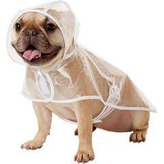 Frisco Lightweight Clear Vinyl Dog Raincoat, Clear, Medium