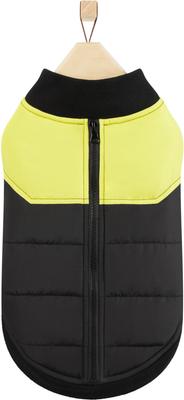 Show full view: Frisco Lightweight Colorblock Puffer Dog & Cat Jacket, Black, Medium slide 3 of 8
