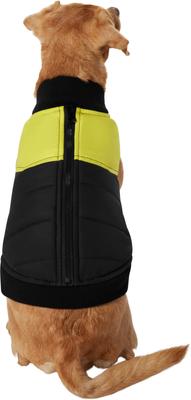 Show full view: Frisco Lightweight Colorblock Puffer Dog & Cat Jacket, Black, XX-Large slide 1 of 8