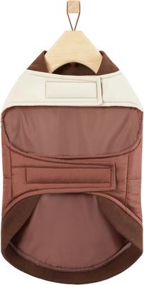 Show full view: Frisco Lightweight Colorblock Puffer Dog & Cat Jacket, Tan, XXX-Large slide 4 of 8
