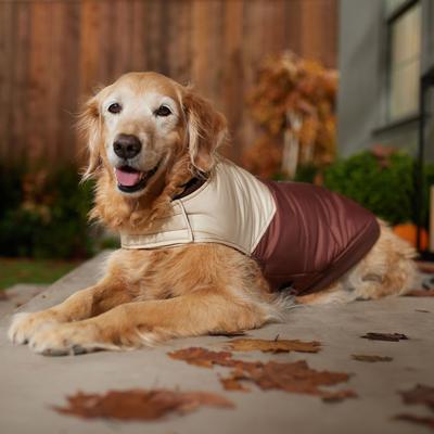 Show full view: Frisco Lightweight Colorblock Puffer Dog & Cat Jacket, Tan, XXX-Large slide 5 of 8