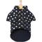 Show in main carousel: Frisco Lightweight Gold Dotted Dog & Cat Jacket, Navy, Large slide 4 of 7
