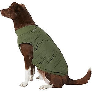 Frisco Lightweight Insulated Bomber Dog & Cat Jacket, Olive, Small