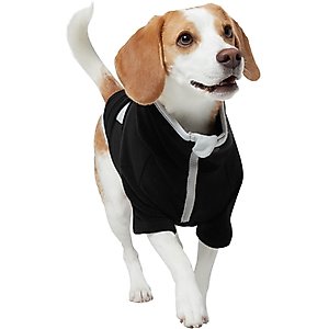 Frisco Lightweight Polar Fleece Dog & Cat 1/4 Zip, Black, Medium