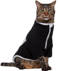 Frisco Lightweight Polar Fleece Dog & Cat 1/4 Zip, Black, Small