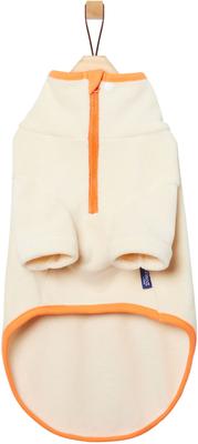 Show full view: Frisco Lightweight Polar Fleece Dog & Cat 1/4 Zip, Cream, Large slide 5 of 11