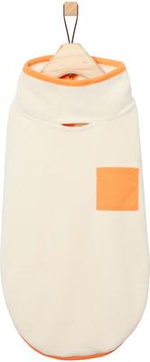 Show full view: Frisco Lightweight Polar Fleece Dog & Cat 1/4 Zip, Cream, Small slide 4 of 11