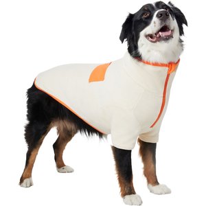 Frisco Lightweight Polar Fleece Dog & Cat 1/4 Zip, Cream, X-Large