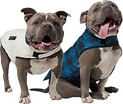 Frisco Lightweight Quilted Water-Resistant Reversible Insulated Dog & Cat Jacket, Navy/Black, X-Large