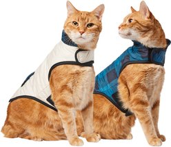 Frisco Lightweight Quilted Water-Resistant Reversible Insulated Dog & Cat Jacket, Navy/Black, X-Small