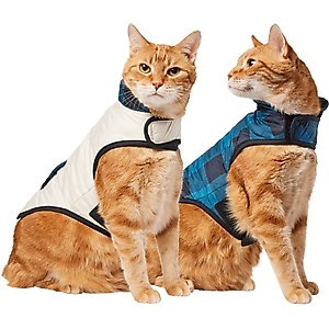 Frisco Lightweight Quilted Water-Resistant Reversible Insulated Dog & Cat Jacket, Navy/Black, X-Small