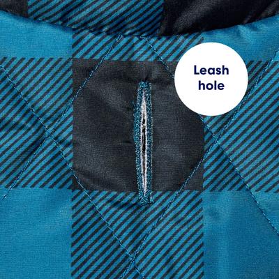 Show full view: Frisco Lightweight Quilted Water-Resistant Reversible Insulated Dog & Cat Jacket, Navy/Black, X-Small slide 7 of 12