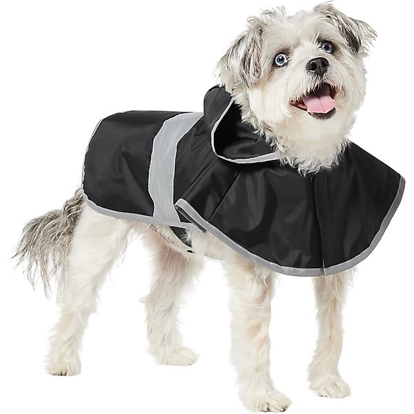 FRISCO Lightweight Rainy Days Dog Raincoat, Black, Medium