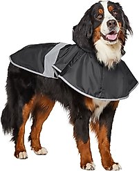 Frisco Lightweight Rainy Days Dog Raincoat, Black, XXX-Large