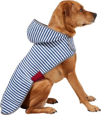 Show full view: Frisco Lightweight Reversible Packable Travel Dog Raincoat, Red, Medium slide 4 of 10