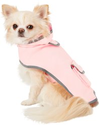 Frisco Lightweight Reversible Packable Travel Dog Raincoat, Pink, X-Small
