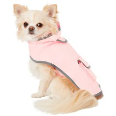 Frisco Lightweight Reversible Packable Travel Dog Raincoat, Pink, X-Small