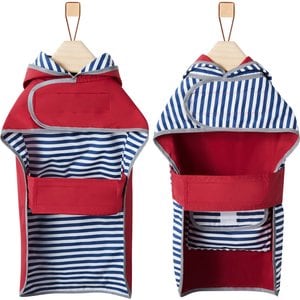 Frisco Lightweight Reversible Packable Travel Dog Raincoat, Red, X-Small