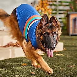 Frisco Lightweight Reversible Striped Packable Dog & Cat Puffer, Navy, XX-Large slide 2 of 7