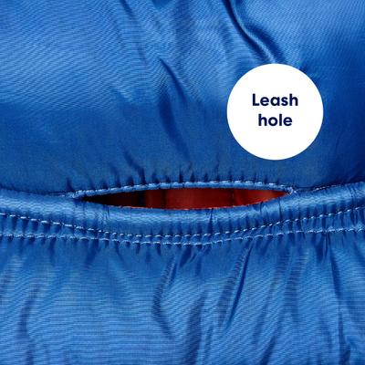 Show full view: Frisco Lightweight Reversible Striped Packable Dog & Cat Puffer, Navy, XX-Large slide 5 of 9