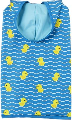 Show full view: Frisco Lightweight Rubber Ducky Dog Raincoat, Blue, Small slide 4 of 9