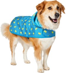 Frisco Lightweight Rubber Ducky Dog Raincoat, Blue, X-Large