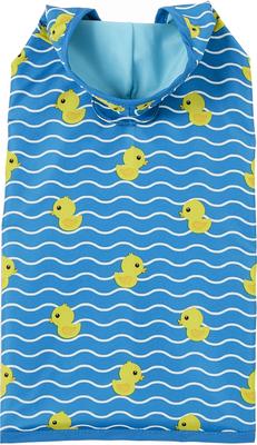 Show full view: Frisco Lightweight Rubber Ducky Dog Raincoat, Blue, X-Small slide 4 of 8