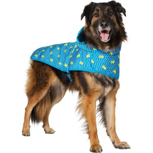 Frisco Lightweight Rubber Ducky Dog Raincoat, Blue, XXX-Large