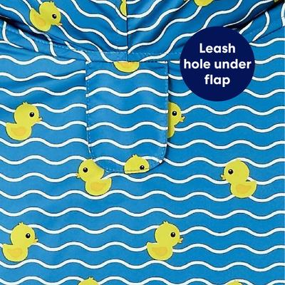 Show full view: Frisco Lightweight Rubber Ducky Dog Raincoat, Blue, XXX-Large slide 4 of 10