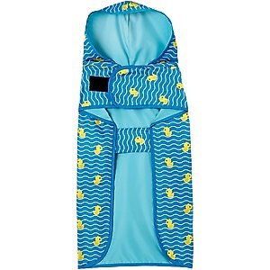 Frisco Lightweight Rubber Ducky Dog Raincoat, Blue, XXX-Large