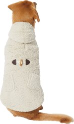 Frisco Lightweight Soft Sherpa Dog & Cat Coat, Oatmeal, Medium