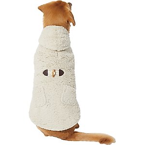 Frisco Lightweight Soft Sherpa Dog & Cat Coat, Oatmeal, Small